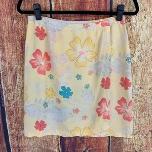 Cherokee Silk and Linen Floral Wrap Skirt sz 10